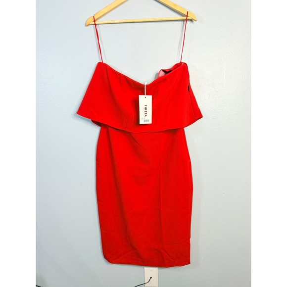 Likely Driggs Strapless Dress Scarlet Red Size 8 NWT - Picture 3 of 10